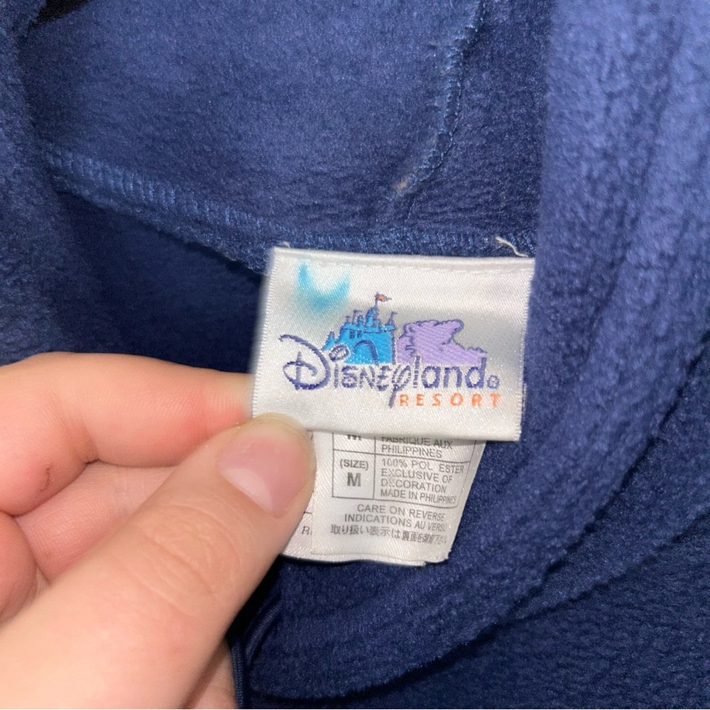 VTG Walt Disney World Blue Winnie the Pooh Fleece Sweater Disneyland - Picture 4 of 5